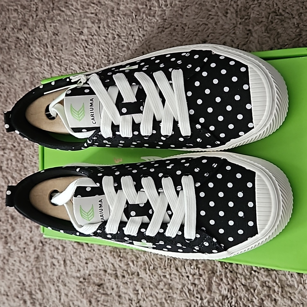 Cariuma Black and White Polka Dot Sneakers - Picture 9 of 10